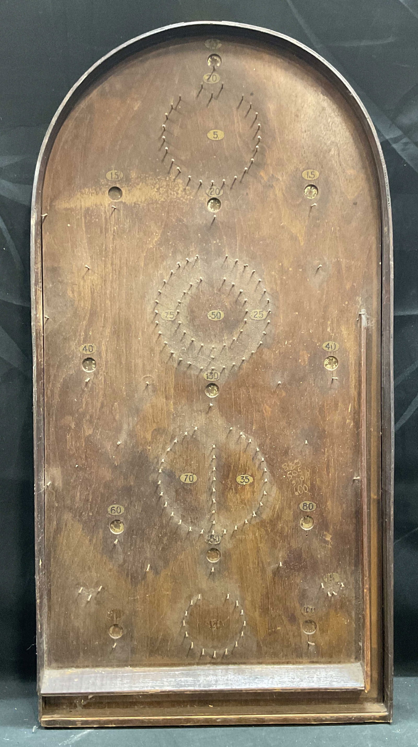 Antique Bagatelle Wood & Nail Game Board 30in (1 of 6)