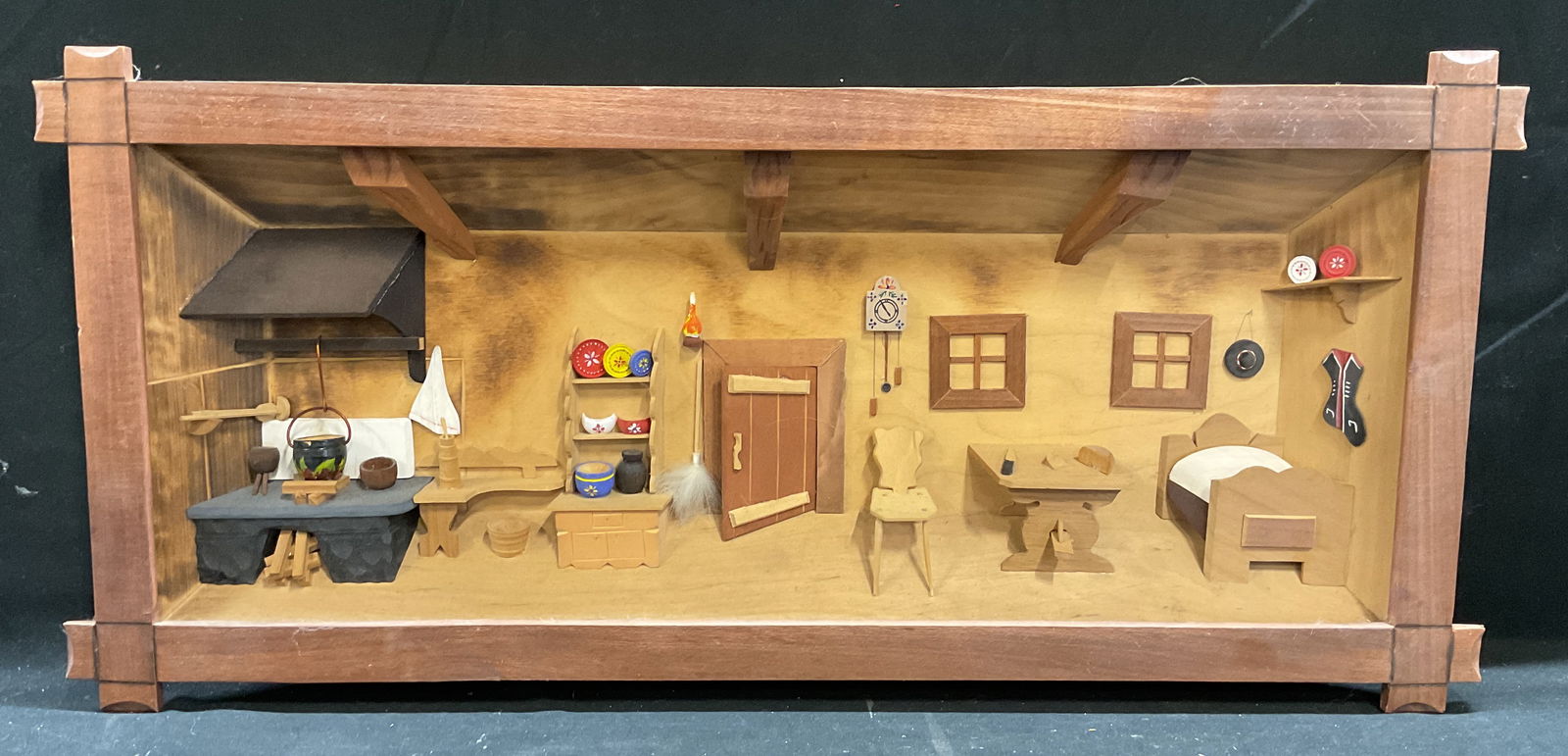 Handmade 3D Wood Interior Scene Diorama (1 of 6)