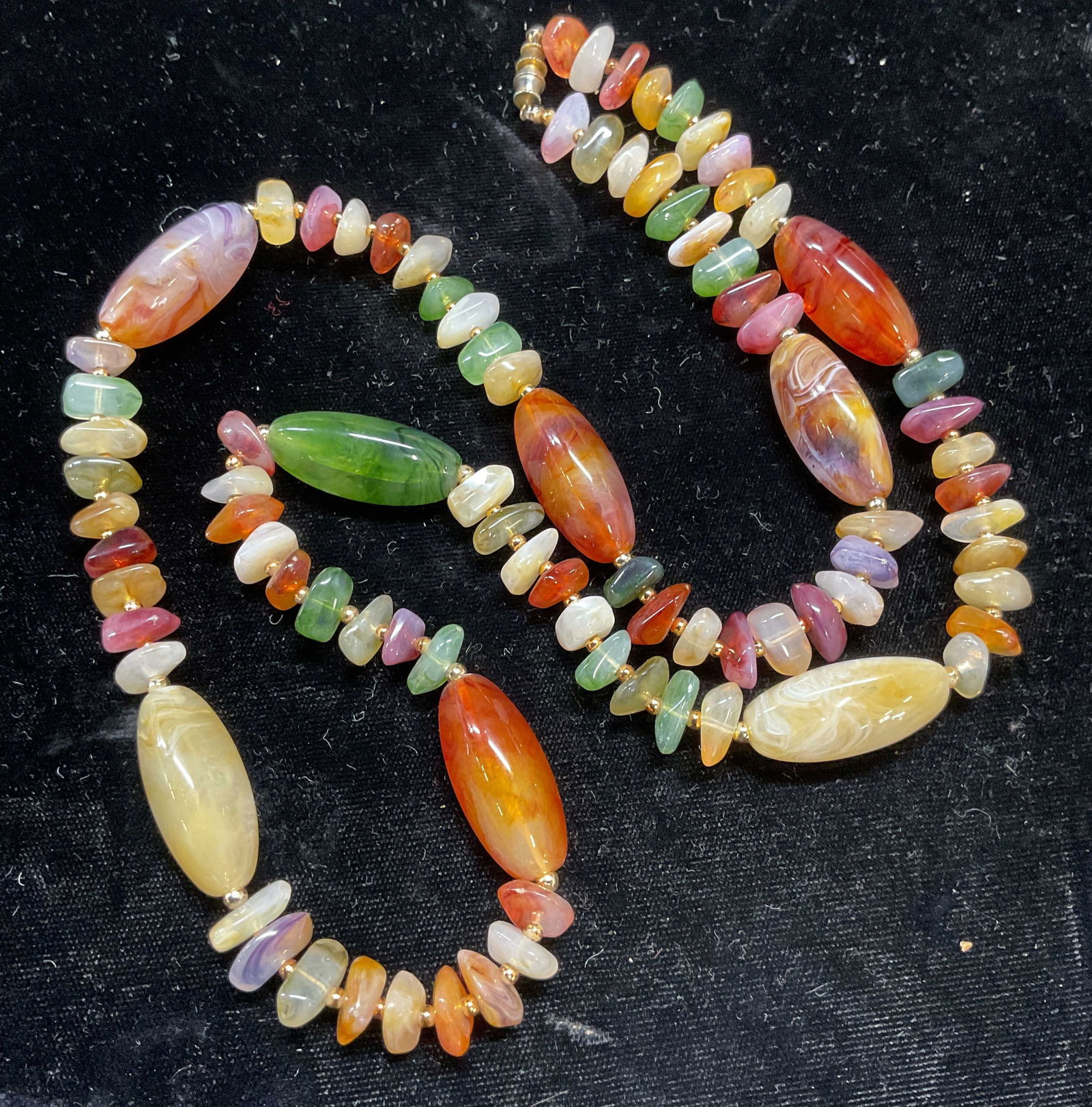 Vintage Multicolor Faux Stone Lucite Necklace (1 of 6)