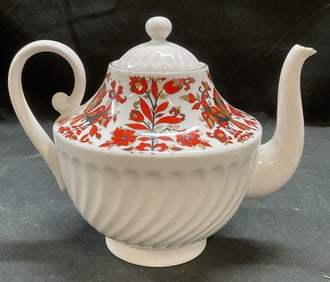 Signed Russian Floral Gilt Porcelain Teapot
