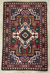 Vtg Stephen Sanford & Sons Wool Kazak Rug 35in