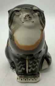 Vntg Hand Painted Pallass Cat Ceramic Figurine