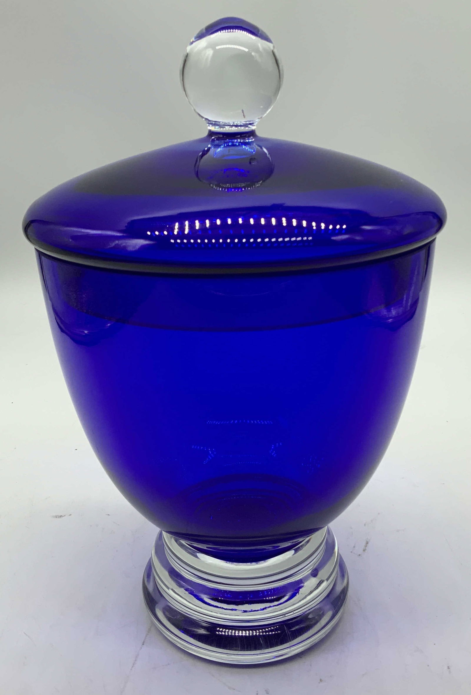Crate & Barrel Cobalt Blue Lidded Candy Jar POLAND (1 of 7)