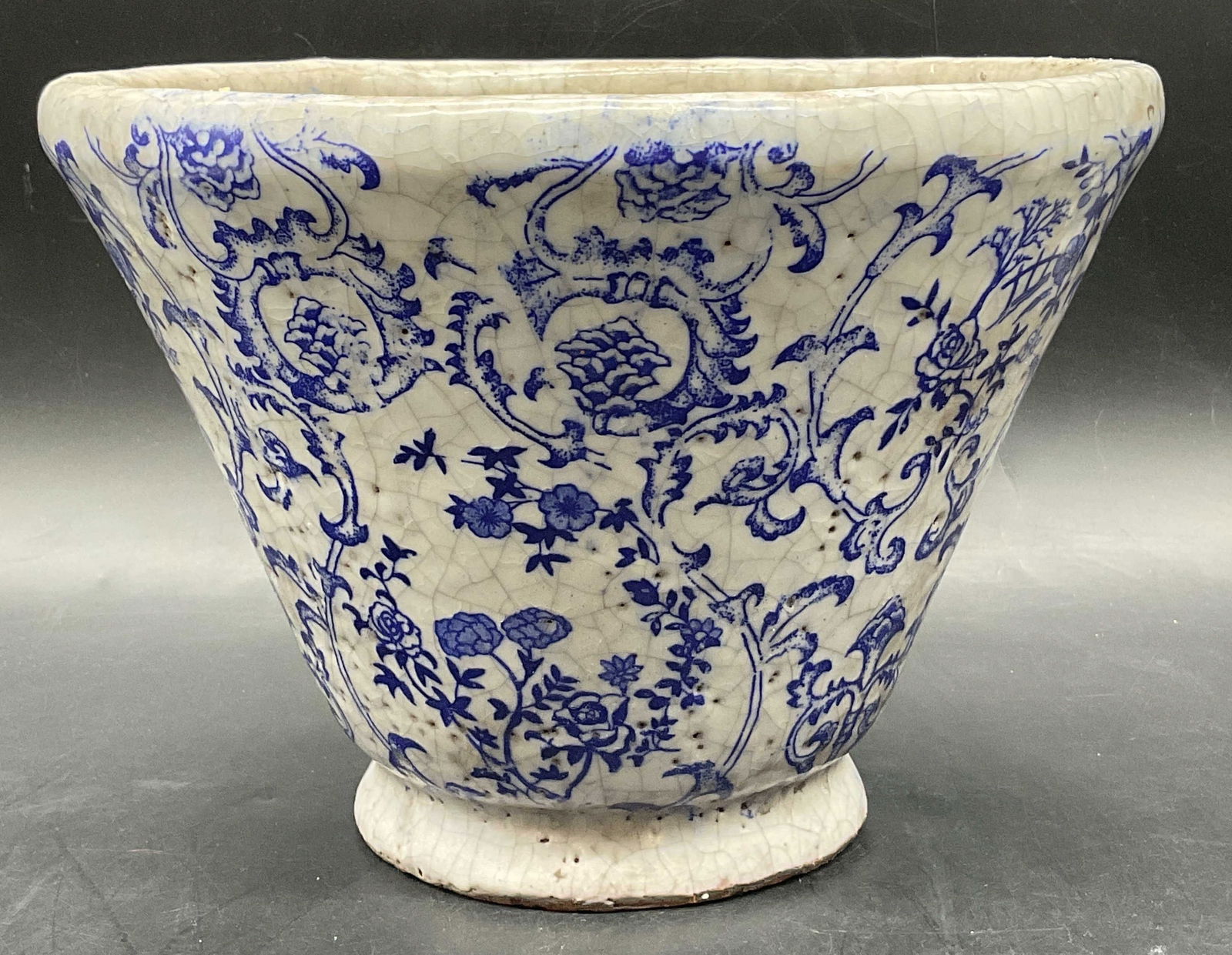 Vintage Transferware Pottery Planter Vessel (1 of 7)