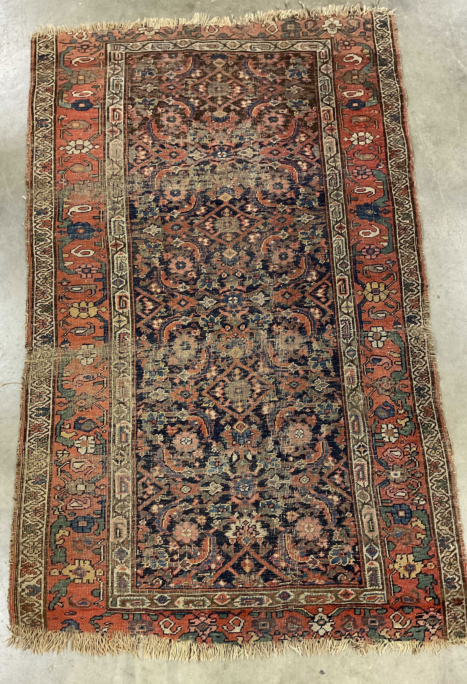 Antique Persian Herati Wool Rug 74in (1 of 7)