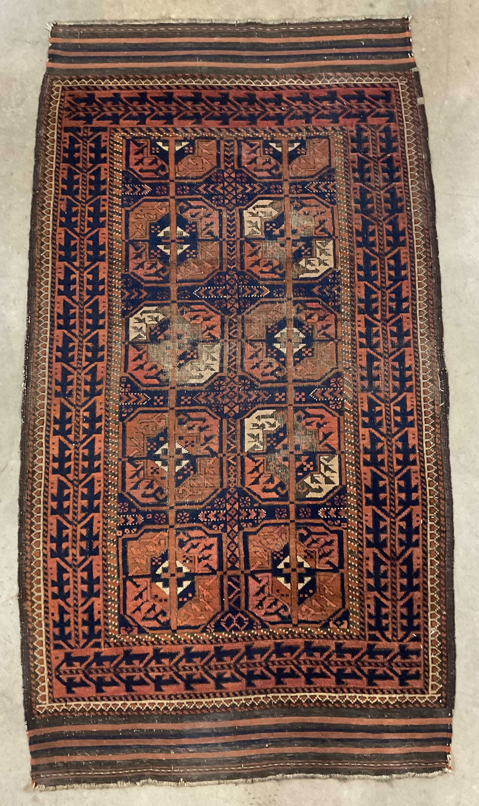 Antique Baluch Persian Wool Rug 67in (1 of 7)