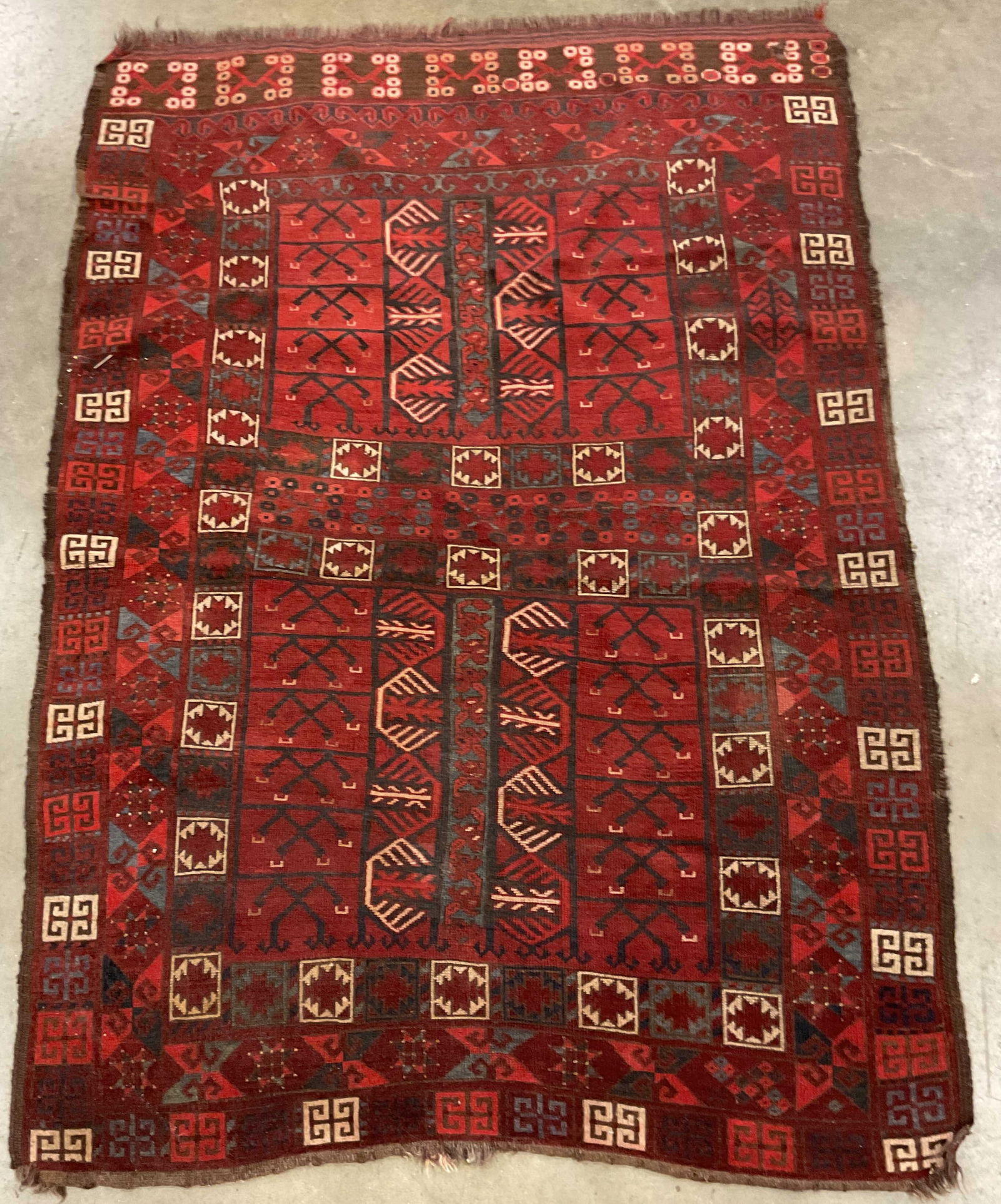 Antique Afghan Baluch Tribal Wool Rug 69in (1 of 7)