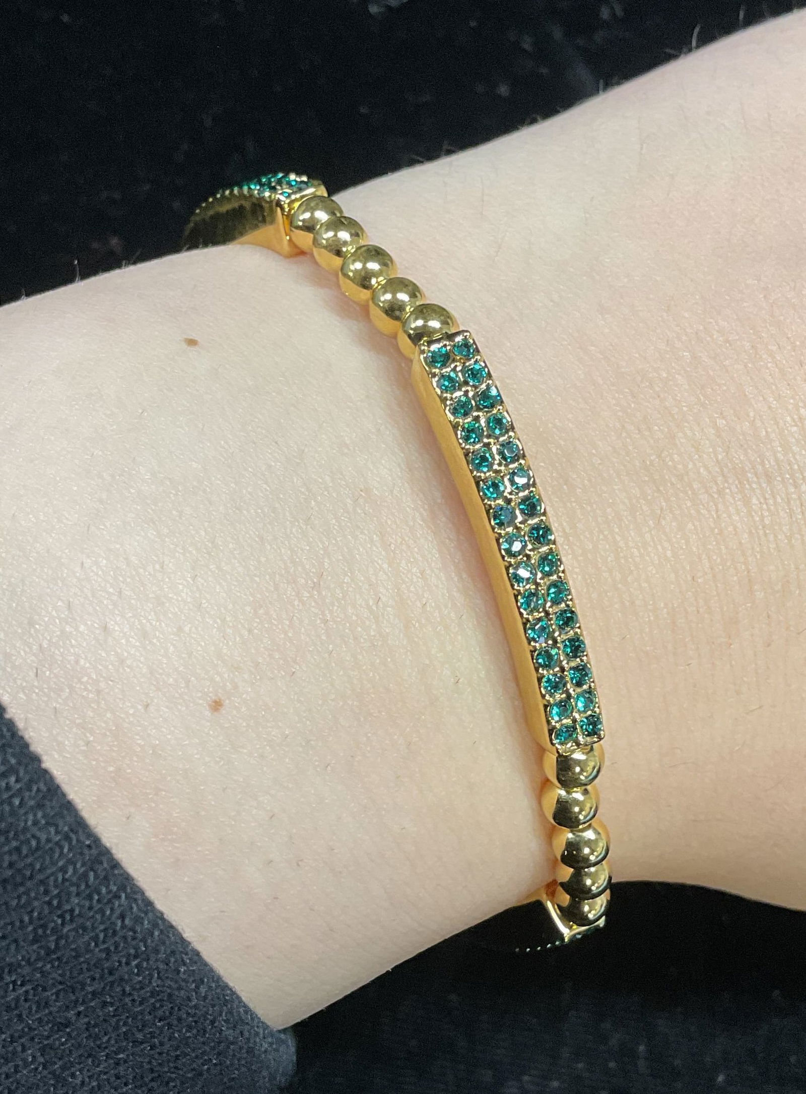 Swarovski Touchstone Gold Pl Crystal Bracelet NIB (1 of 6)