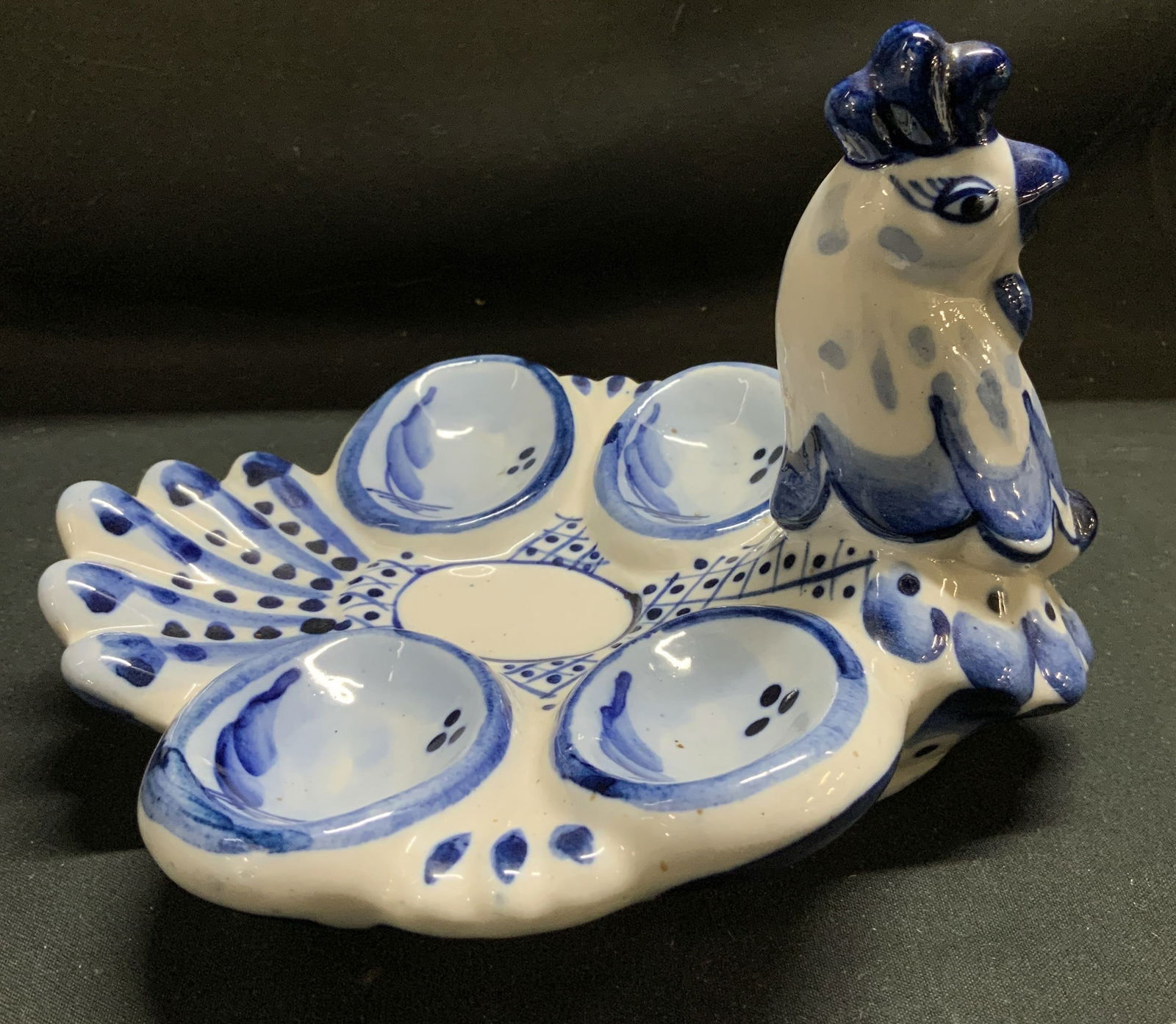 SHEKMA Gzhel Blue & White Deviled Egg Tray RUSSIA (1 of 6)