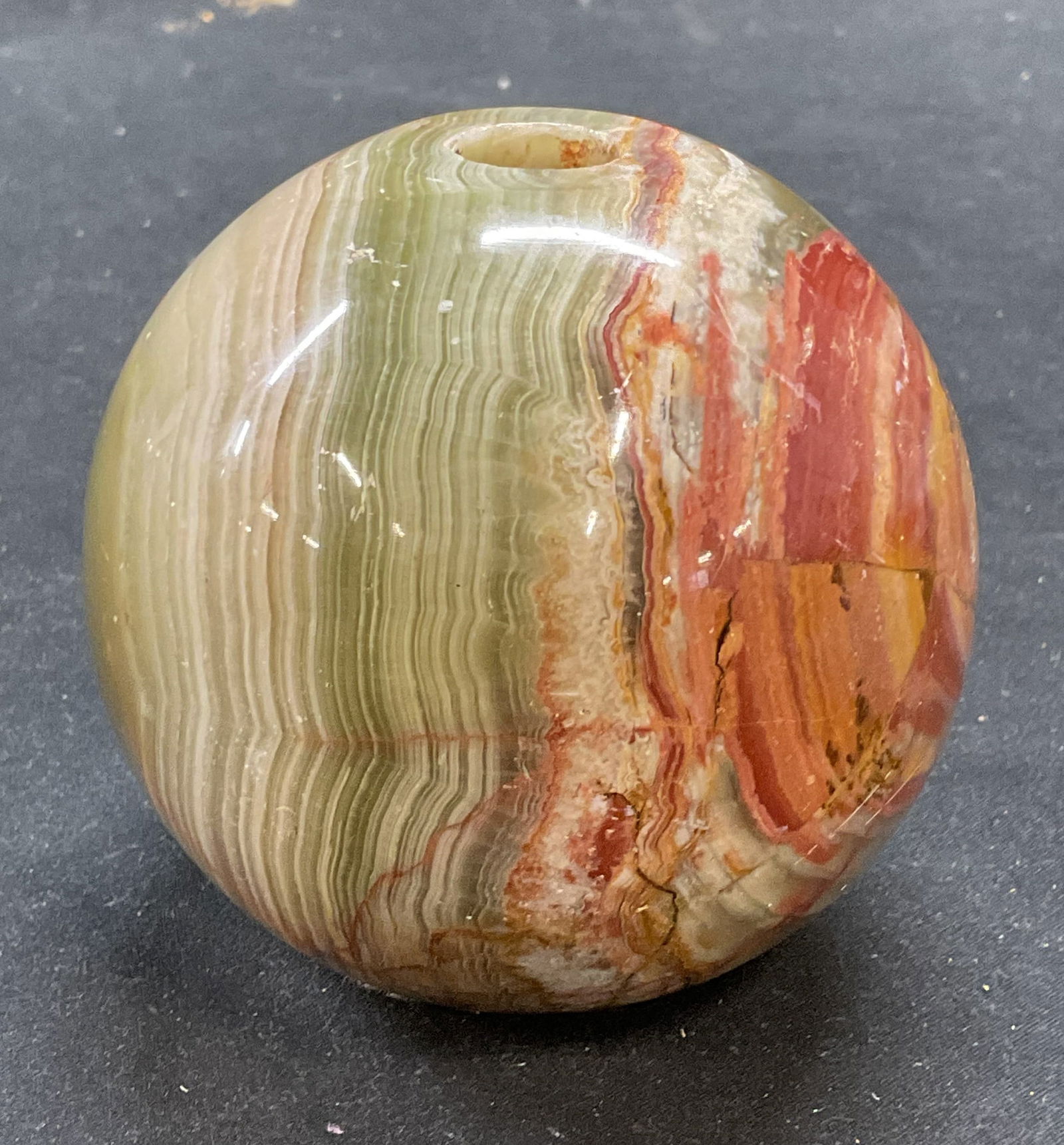 Green & Red Banded Agate Sphere (1 of 6)