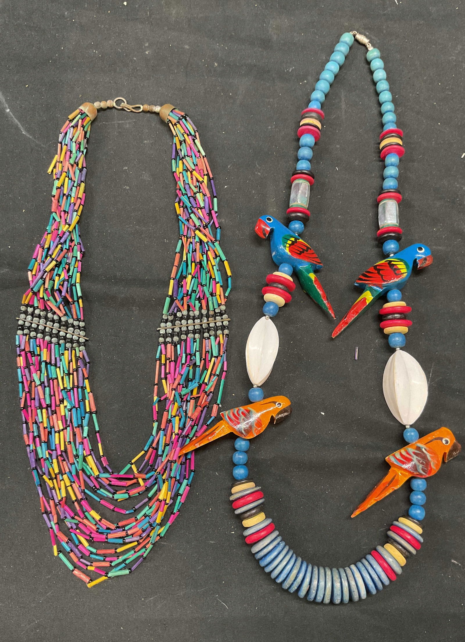 Lot 2 Vintage Colorful Beaded Necklaces (1 of 7)