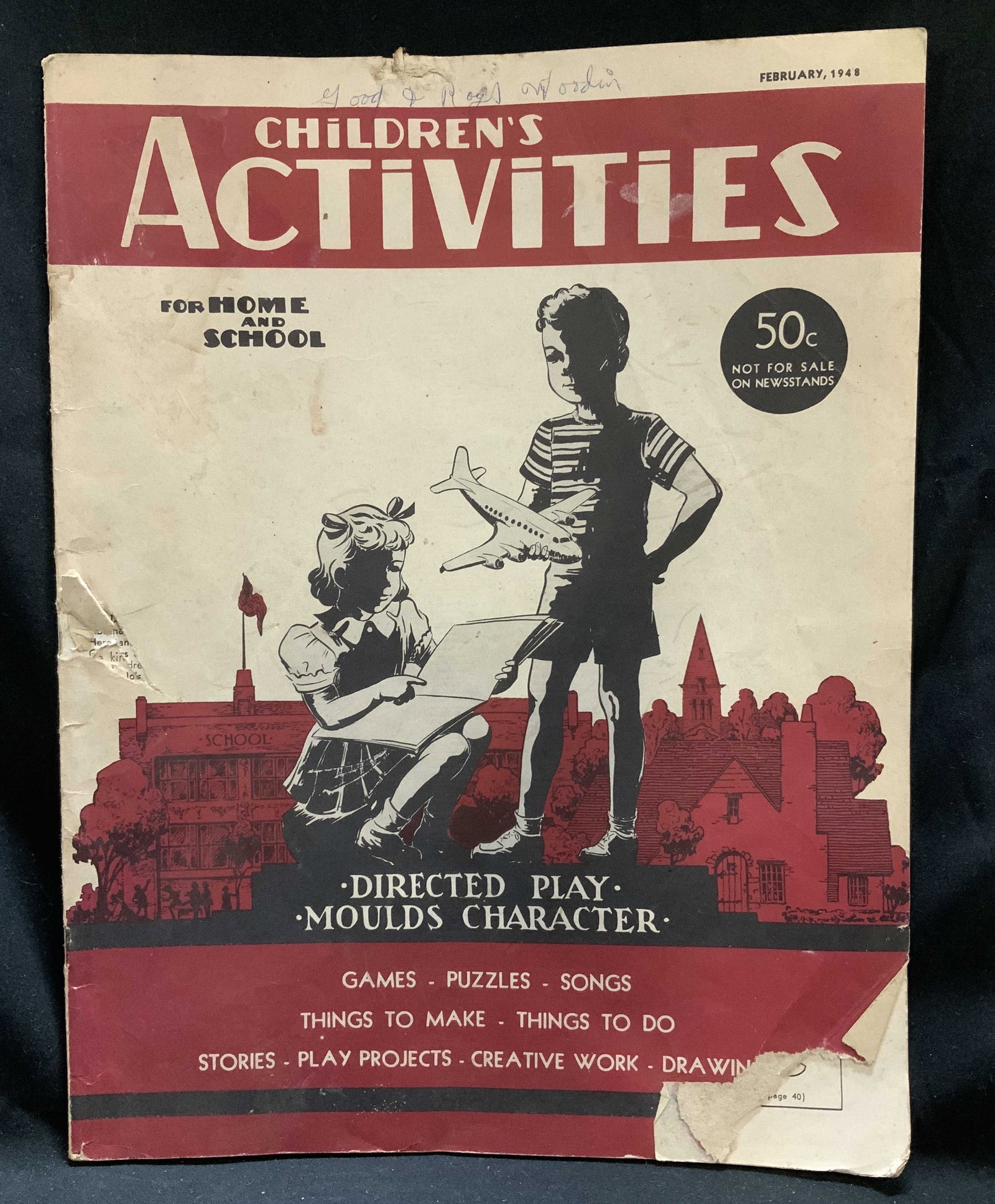 1948 Childrens Activities Vol.14 No.2 Magazine: Vintage Childrens Activities Vol. 14. No. 2. magazine from February 1948. Magazine was published by the Child Training Association, Inc. It was intended for Home and School and cost 50 cents, but was 