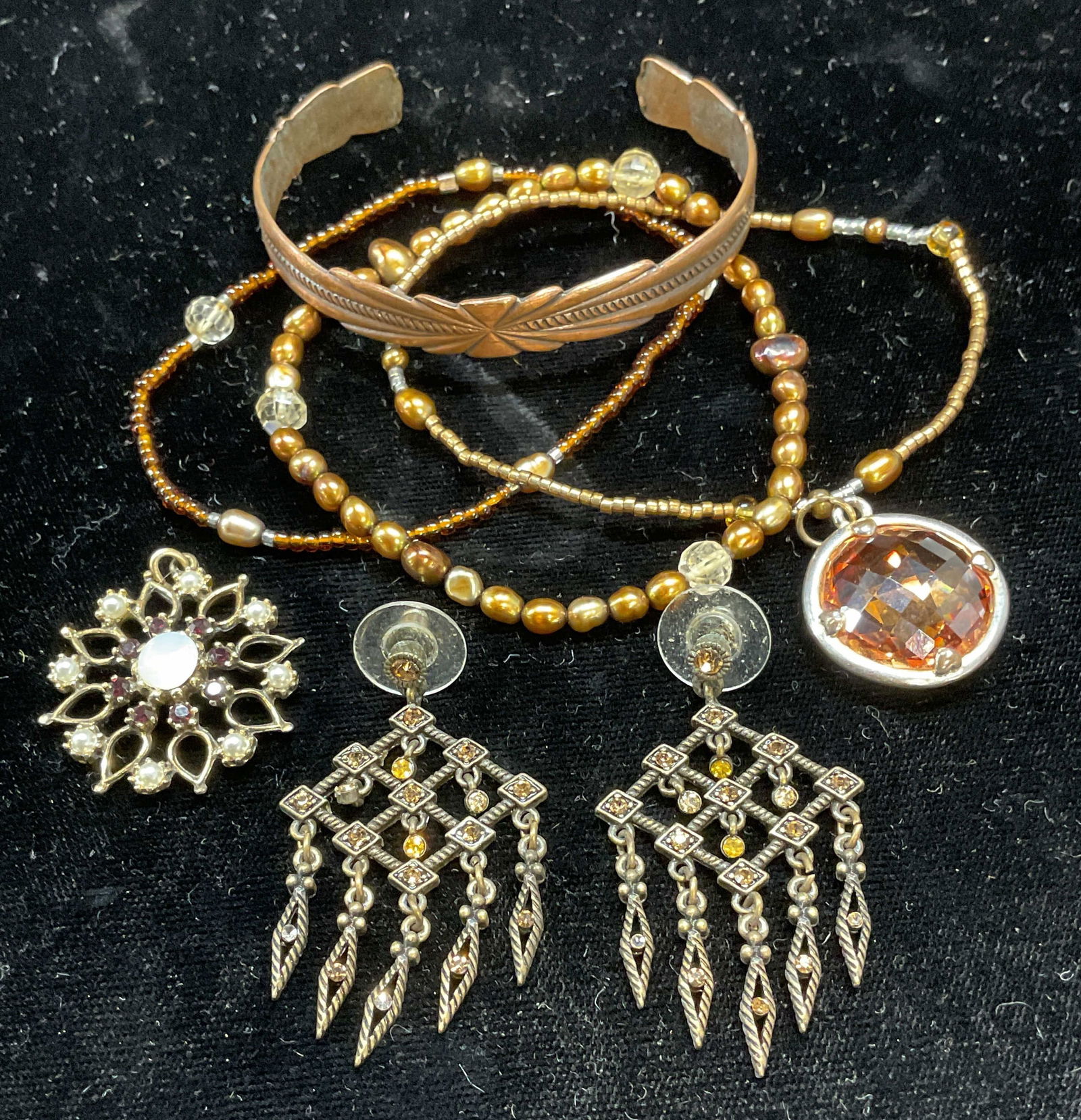 Lot 7 Copper Bracelet, Pearl Bracelets + (1 of 7)