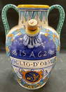 Vtg Sberna Deruta Majolica Olive Oil Jug Italy