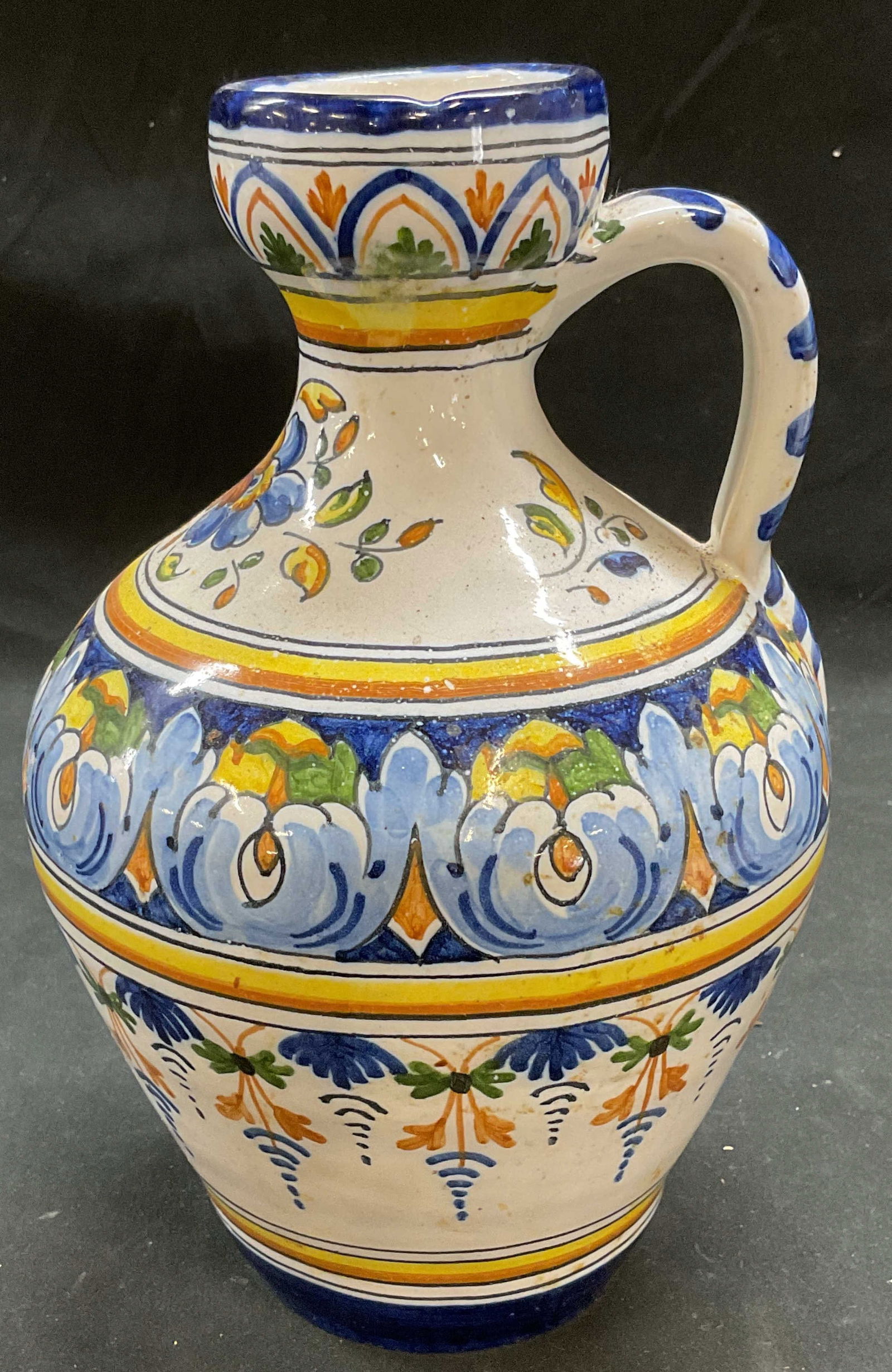 Talavera Hand Painted Pottery Jug, Mexico (1 of 6)