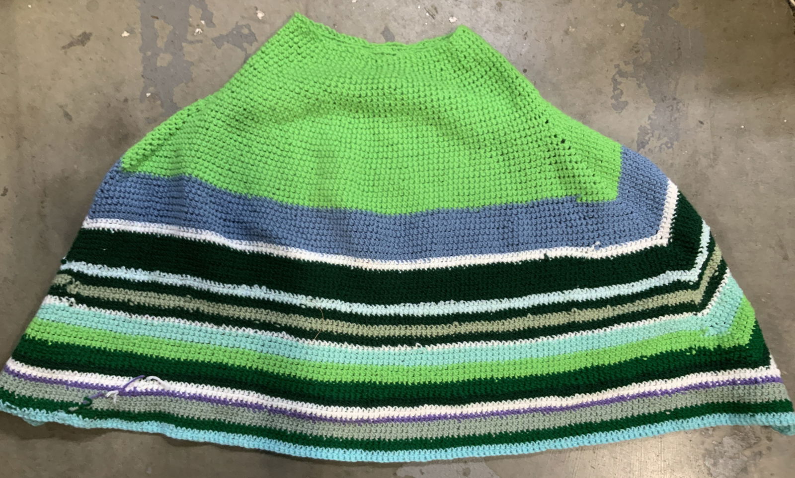 Multi-Toned Crocheted Christmas Tree Skirt (1 of 6)