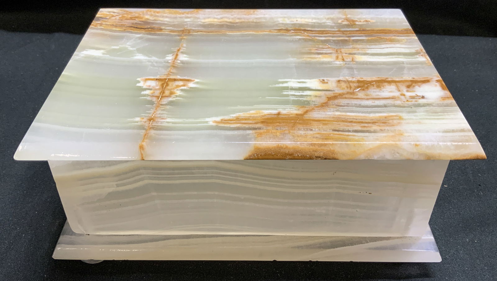 Green Onyx Stone Hinged Keepsake Box (1 of 7)