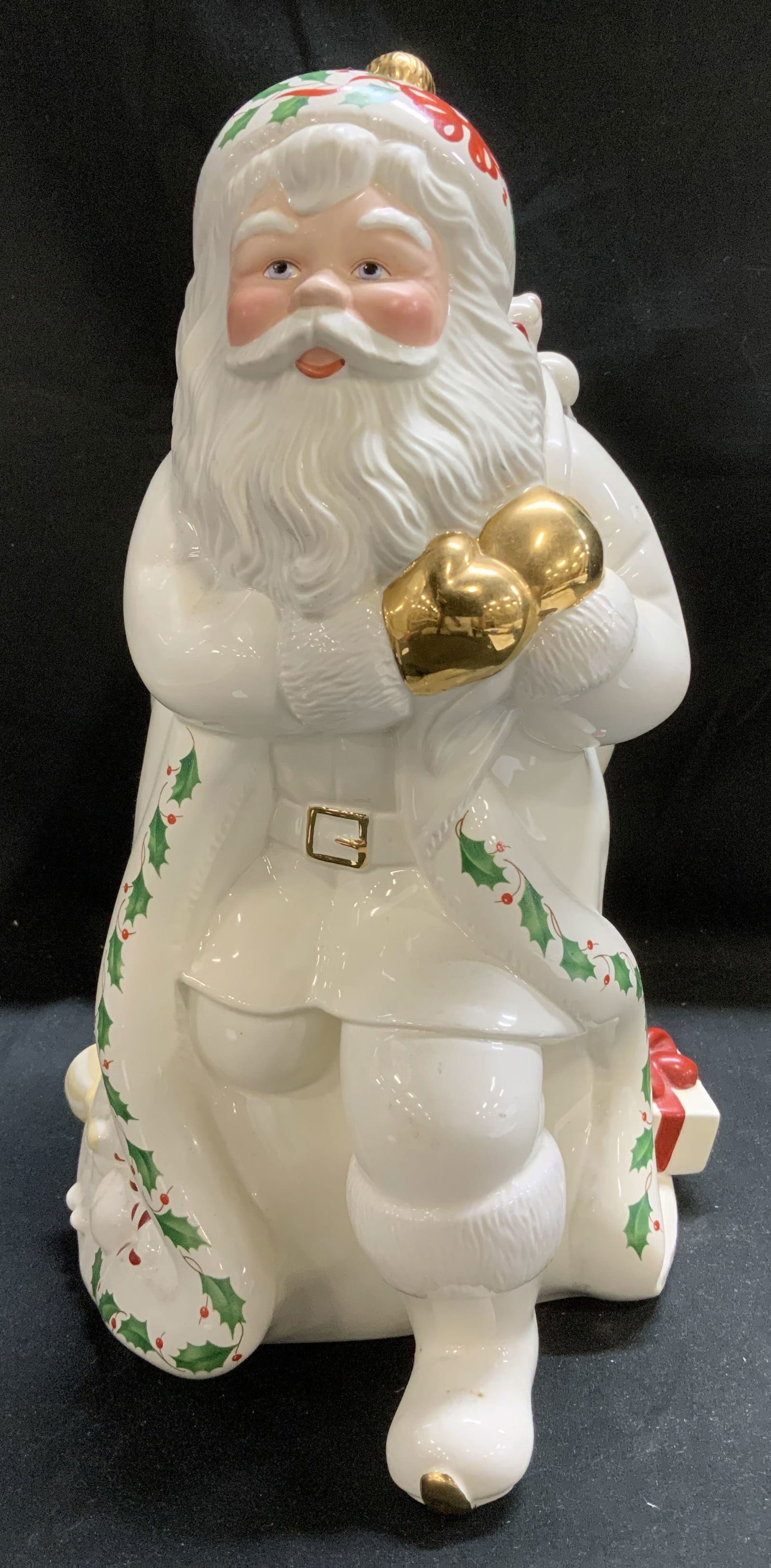 Vntg Holiday Santa Collection By Lenox Cookie Jar (1 of 6)