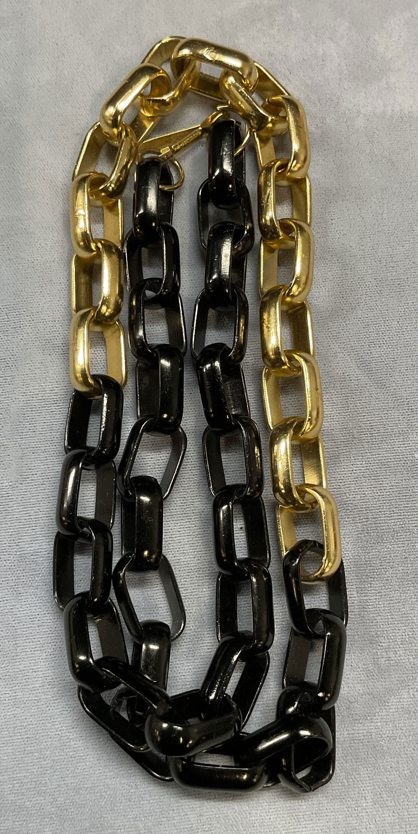 Black & Gold Tone Chain Link Necklace (1 of 6)