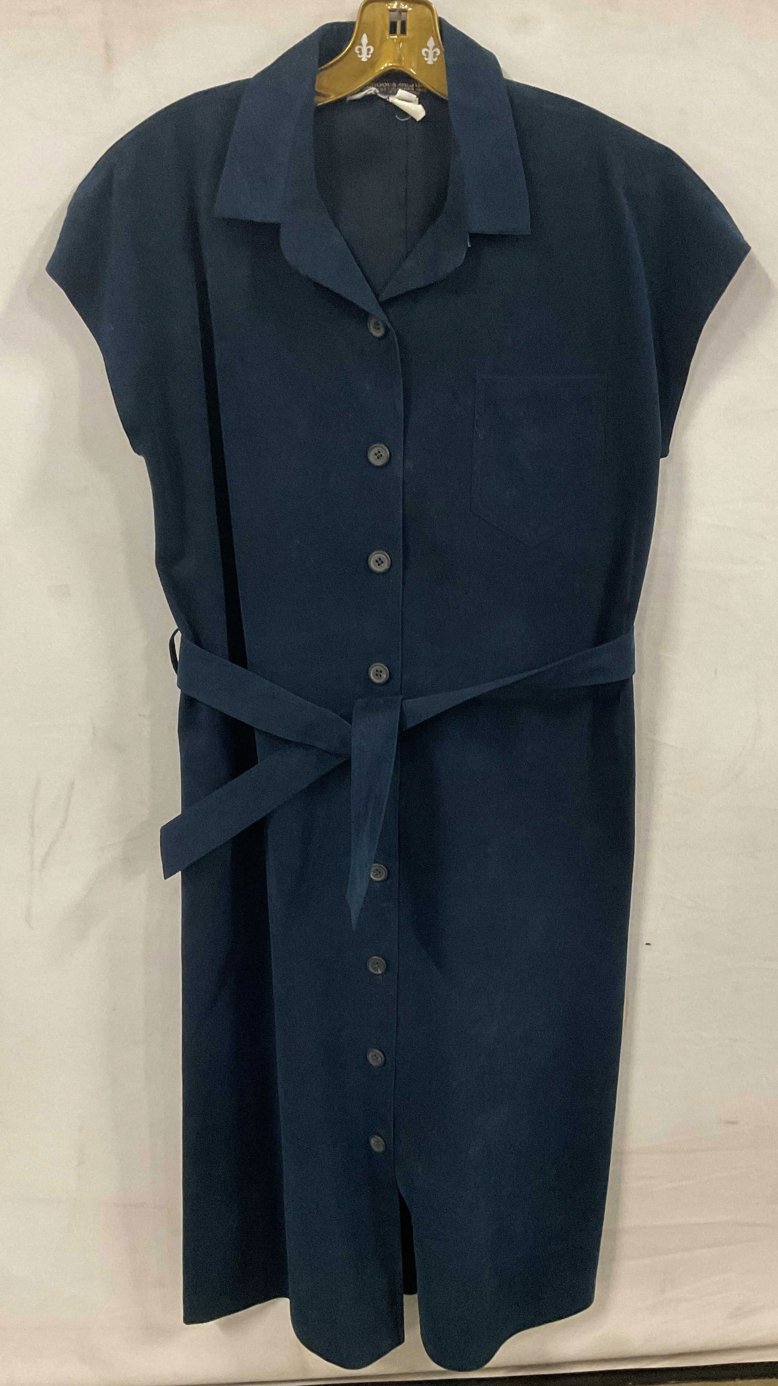 Brooks Brothers Blue Suede Shirt Dress (1 of 6)
