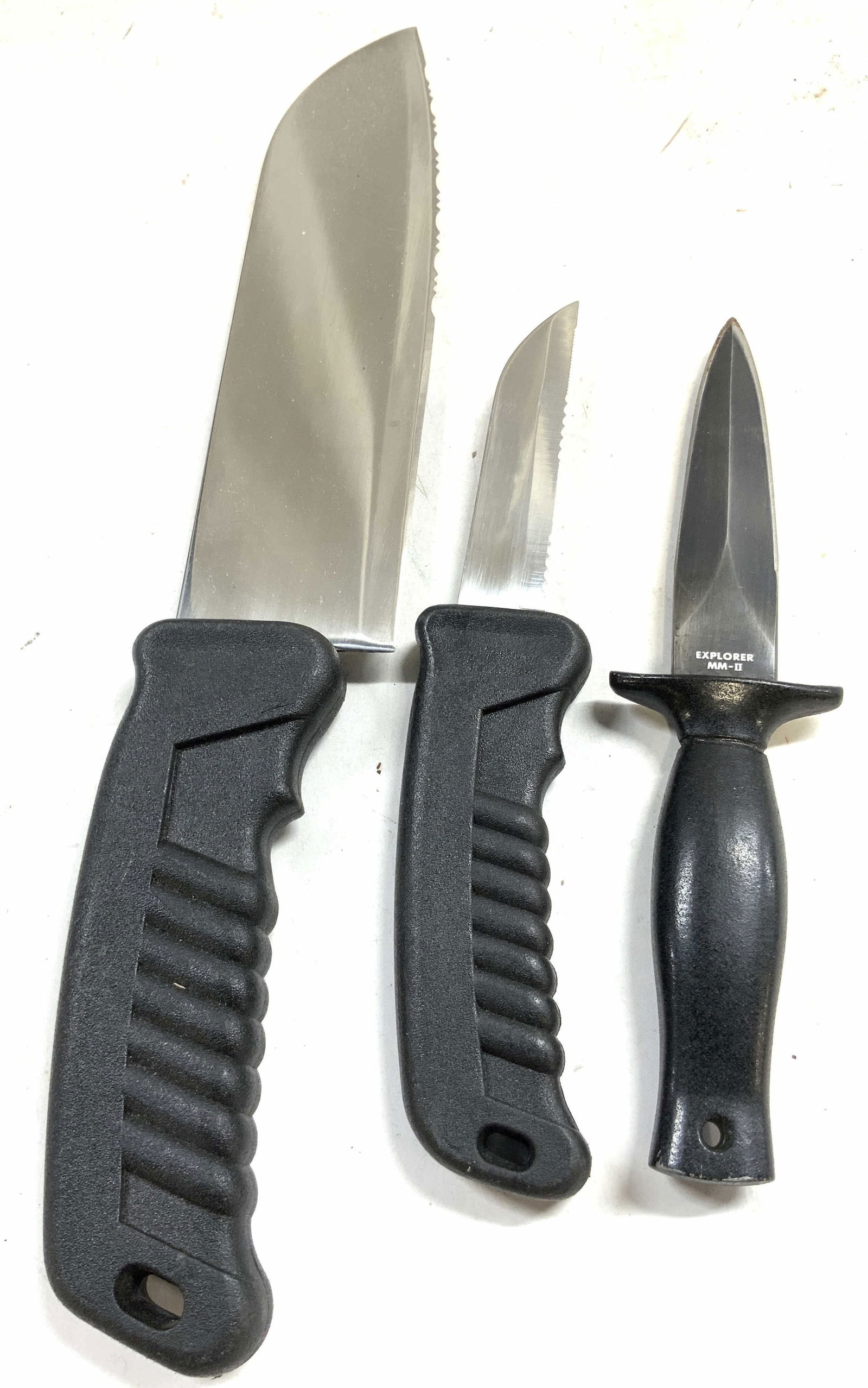 Lot 3 Assorted Stainless Survival Knives (1 of 6)