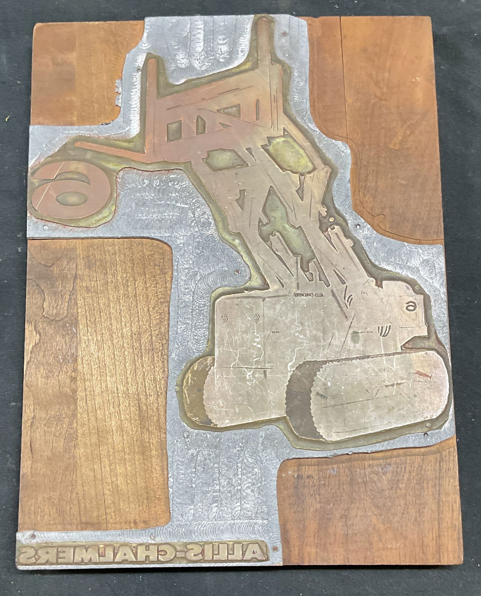 Vtg Allis Chalmers Tractor Metal Printing Plate (1 of 6)