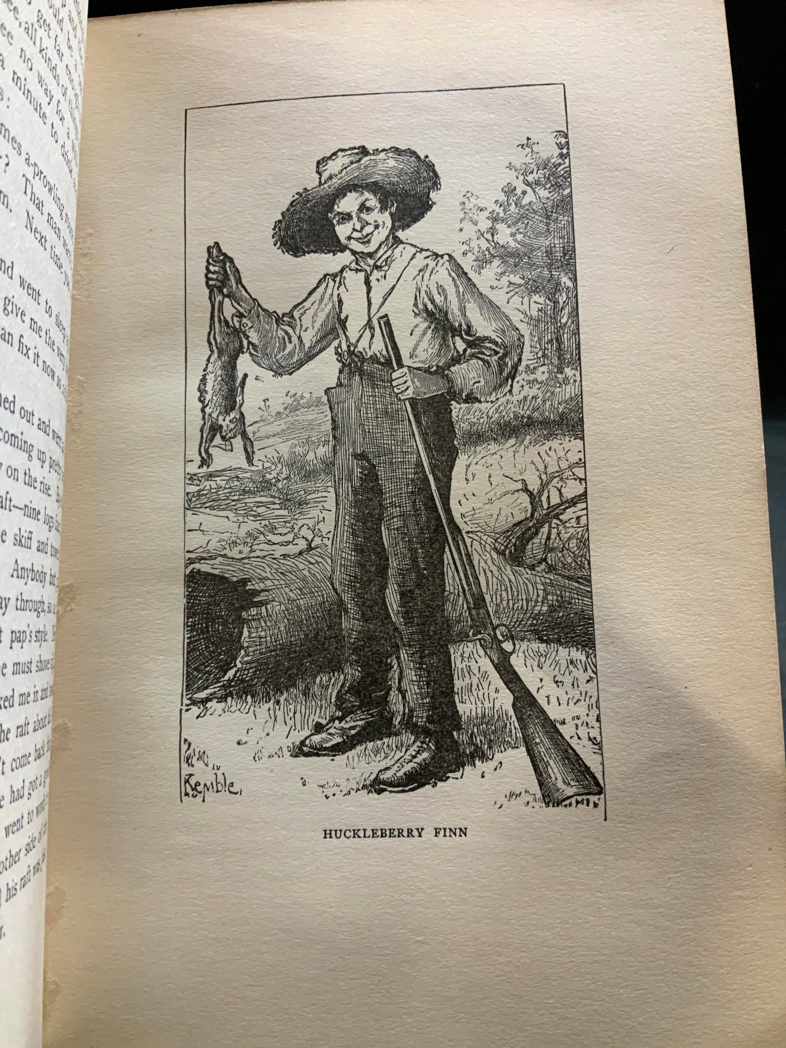 1912 Adventures Huckleberry Finn Illustr Bk TWAIN: The Adventures of Huckleberry Finn (Tom Sawyers Comrade). Book by Mark Twain. Illustrated. New York & London. Harper & Brothers Publishers. COPYRIGHT 1912, by Clara Gabrilowitsch. Printed in the Unite