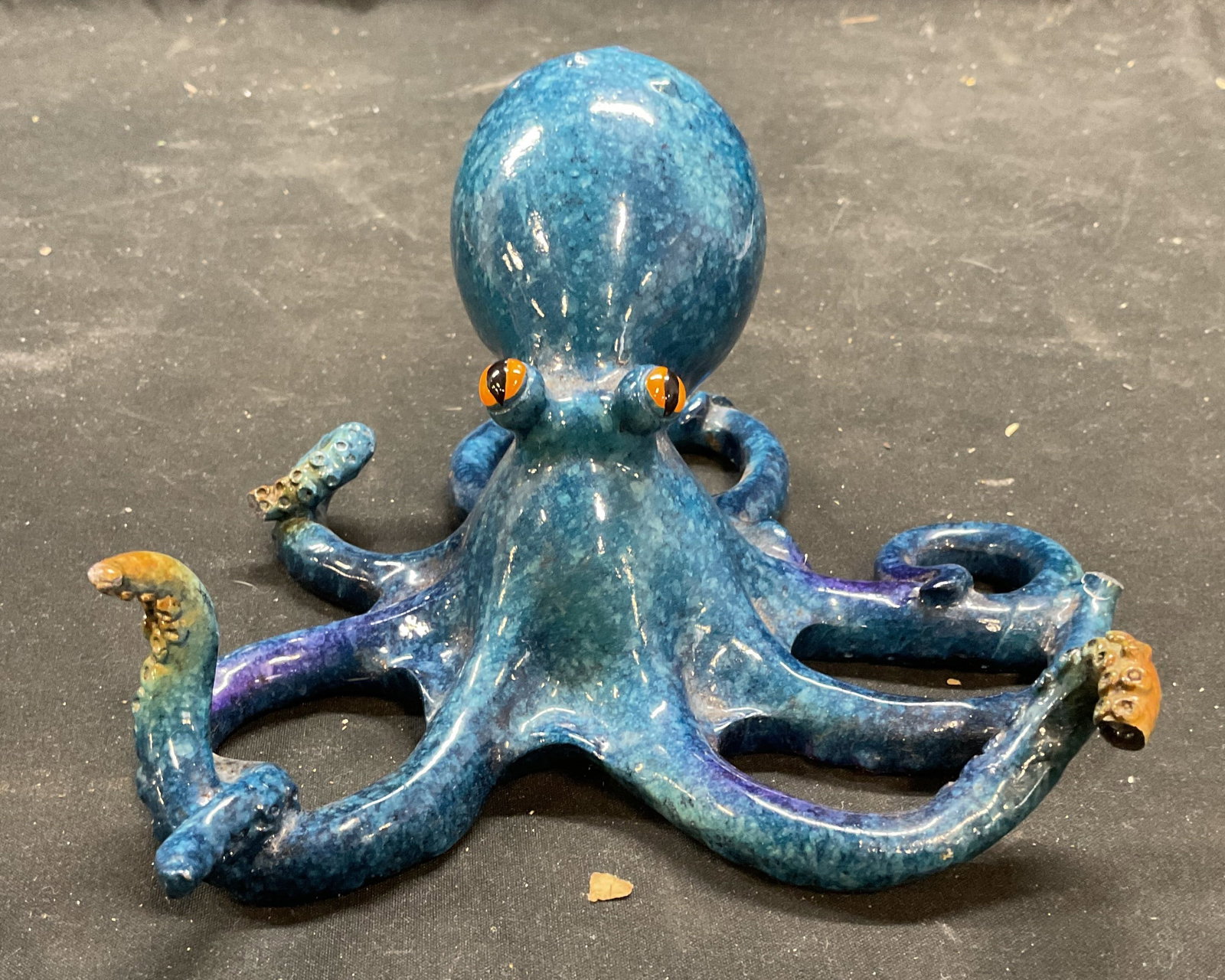Hand Painted Blue Octopus Figurine (1 of 6)