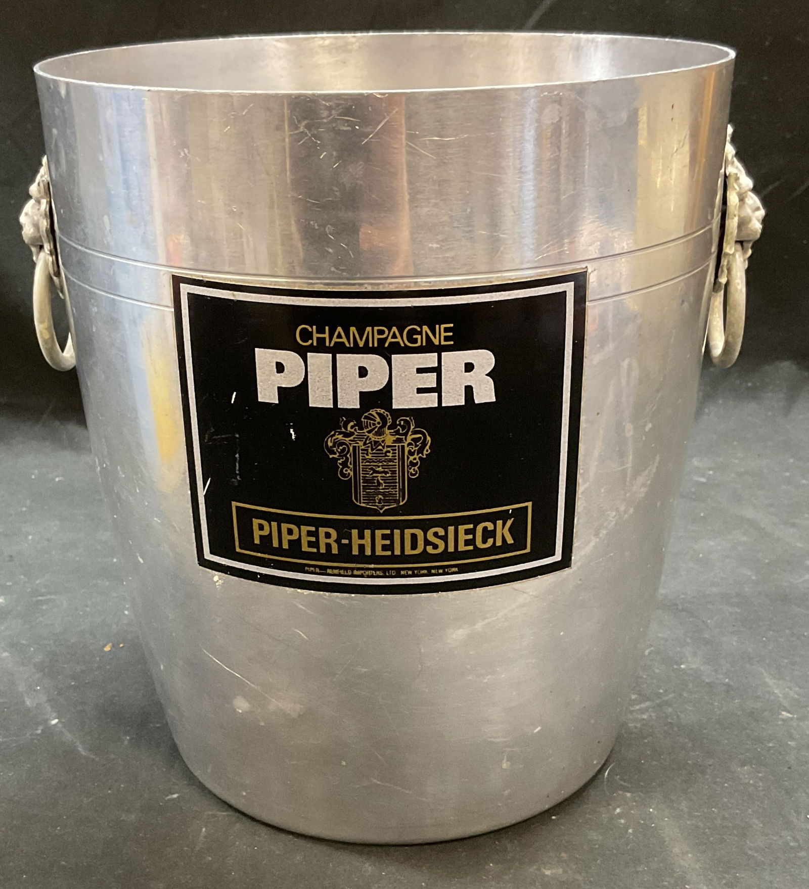Vtg Piper Heidsieck Metal Champagne Bucket (1 of 6)