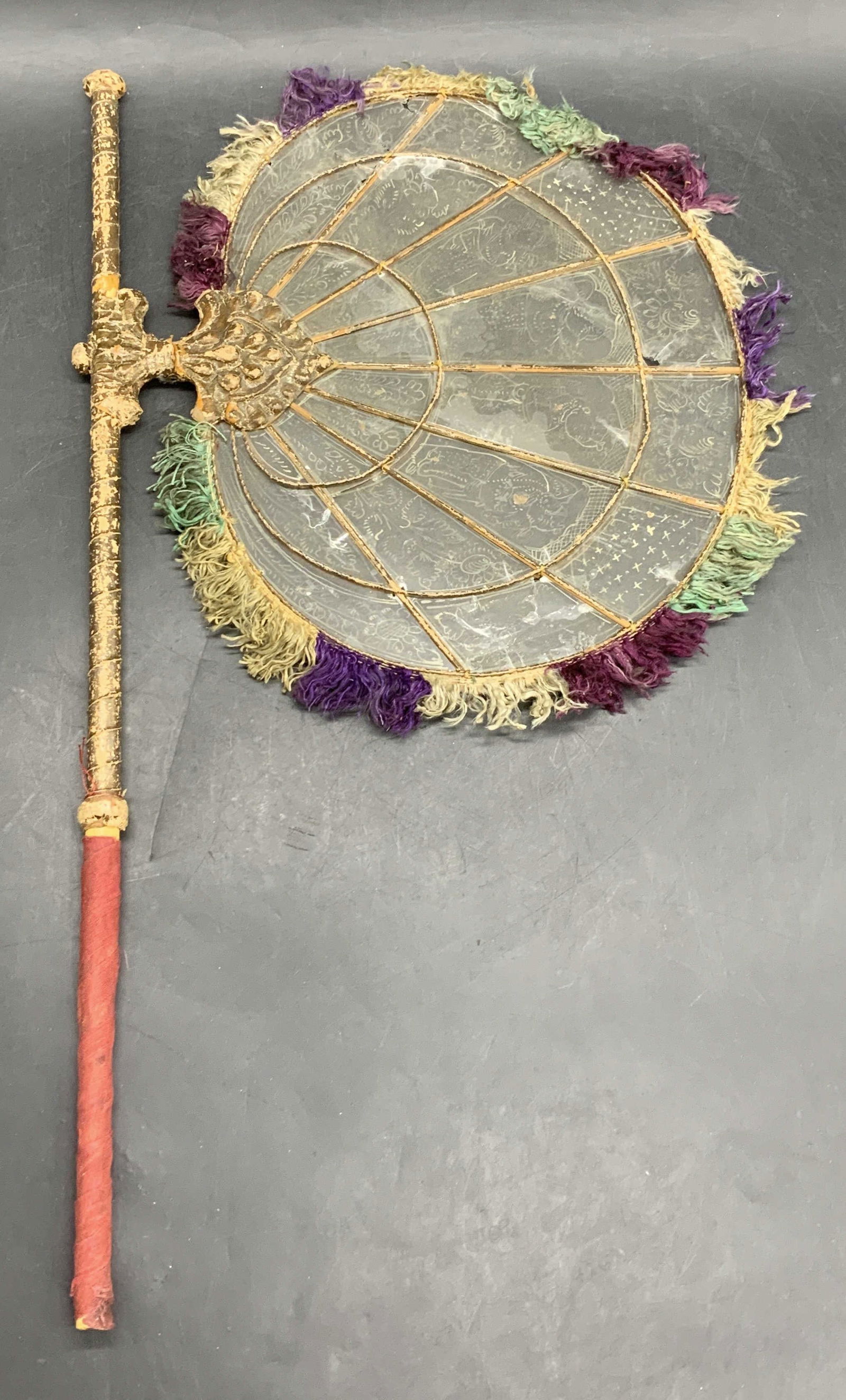 Vintage Handmade Ceremonial Fan (1 of 9)