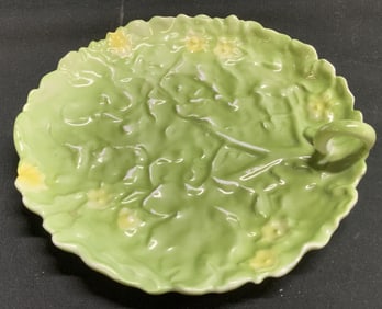 Vntg Royal Bayreuth Green Cabbage Plate BAVARIA