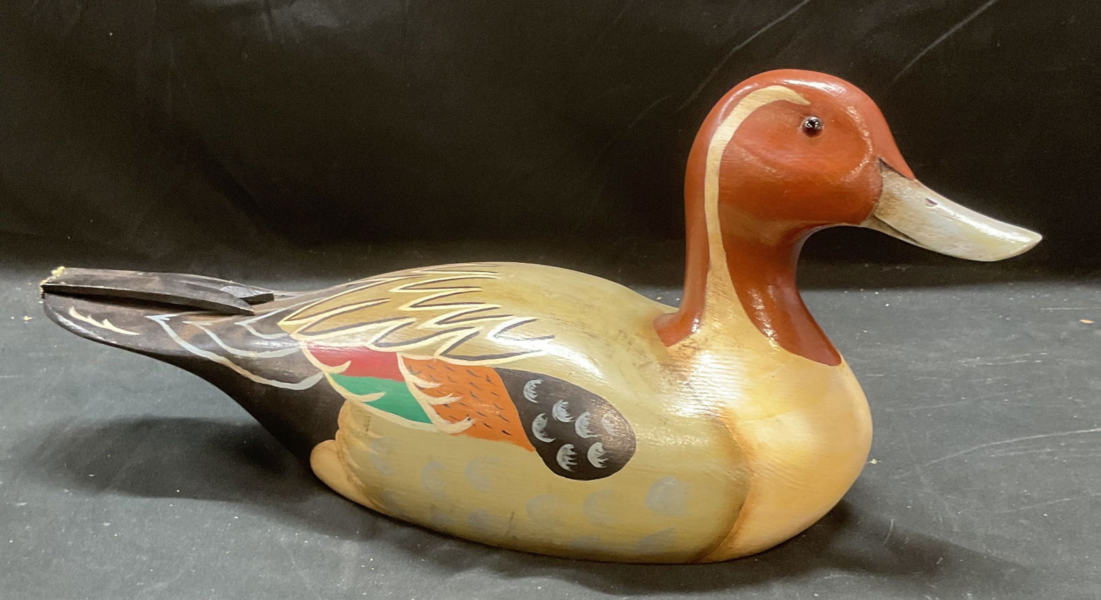 1984 Signed Bross Wood Painted Decoy Duck (1 of 6)