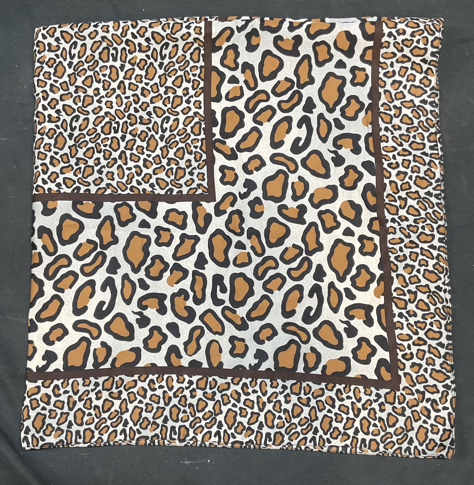 Tan Leopard Animal Print Scarf (1 of 6)