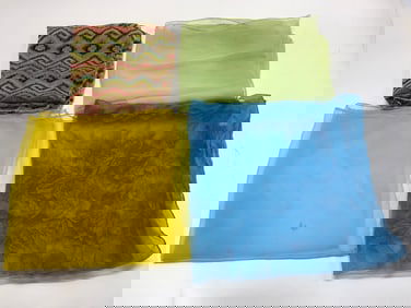 Lot 4 Assorted Zigzag&Color Pattern Scarves JAPAN+