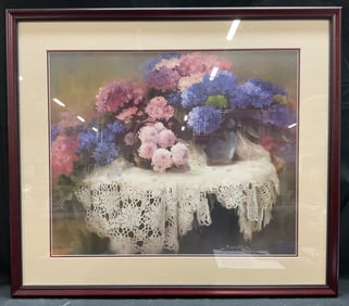 Birkenstock Still Life Flowers Lithograph 1995 31i