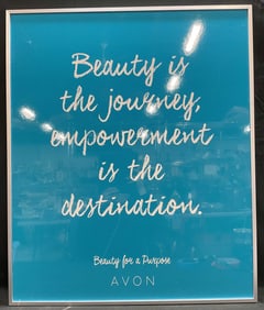 Framed Avon Beauty Advertising Litho Poster 3ft