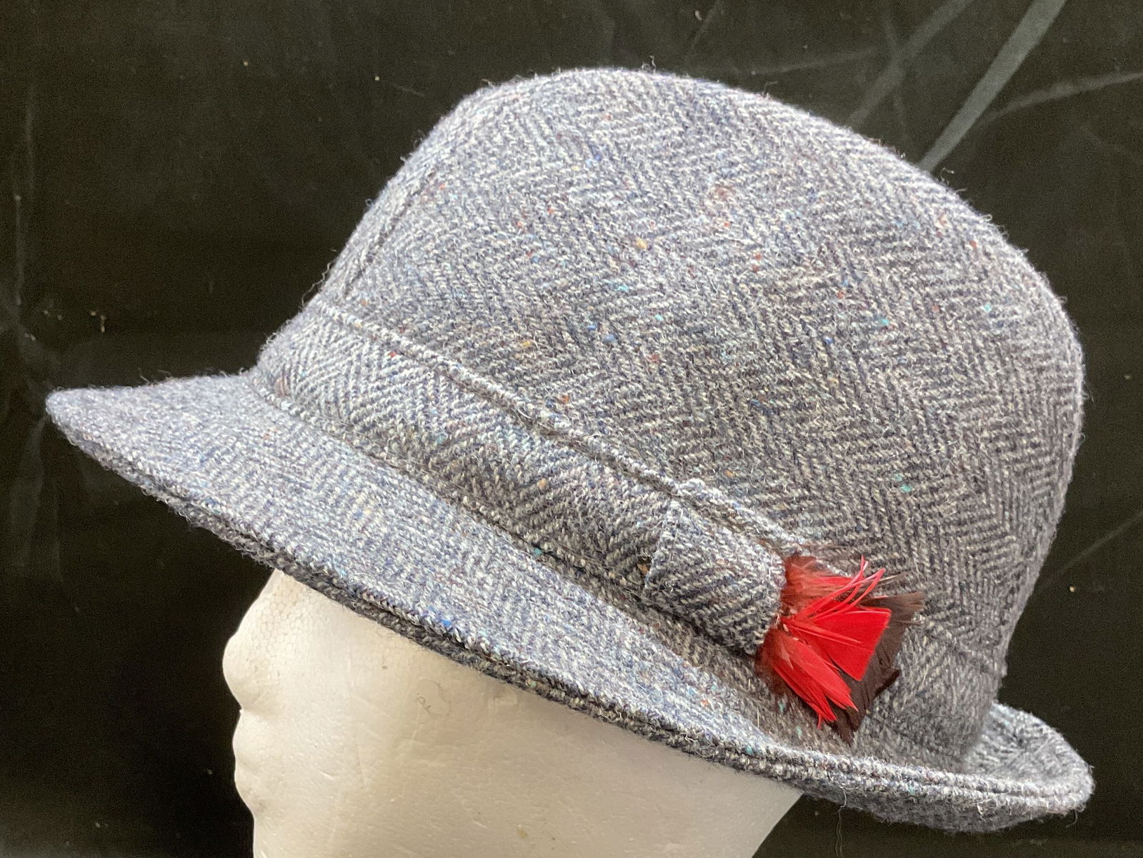Shandon Blue Donegal Tweed Wool Hat, Ireland (1 of 6)