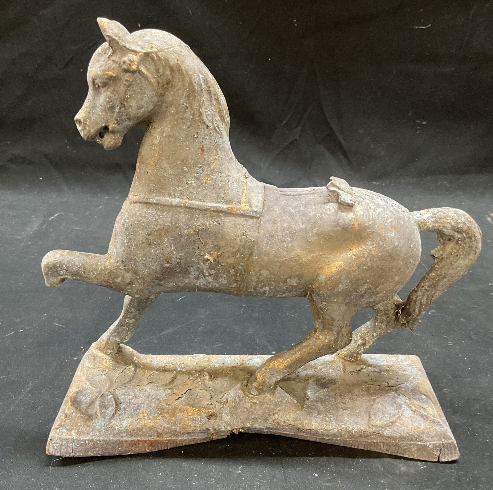 Vintage Gilt Patina Metal Horse Figurine (1 of 6)