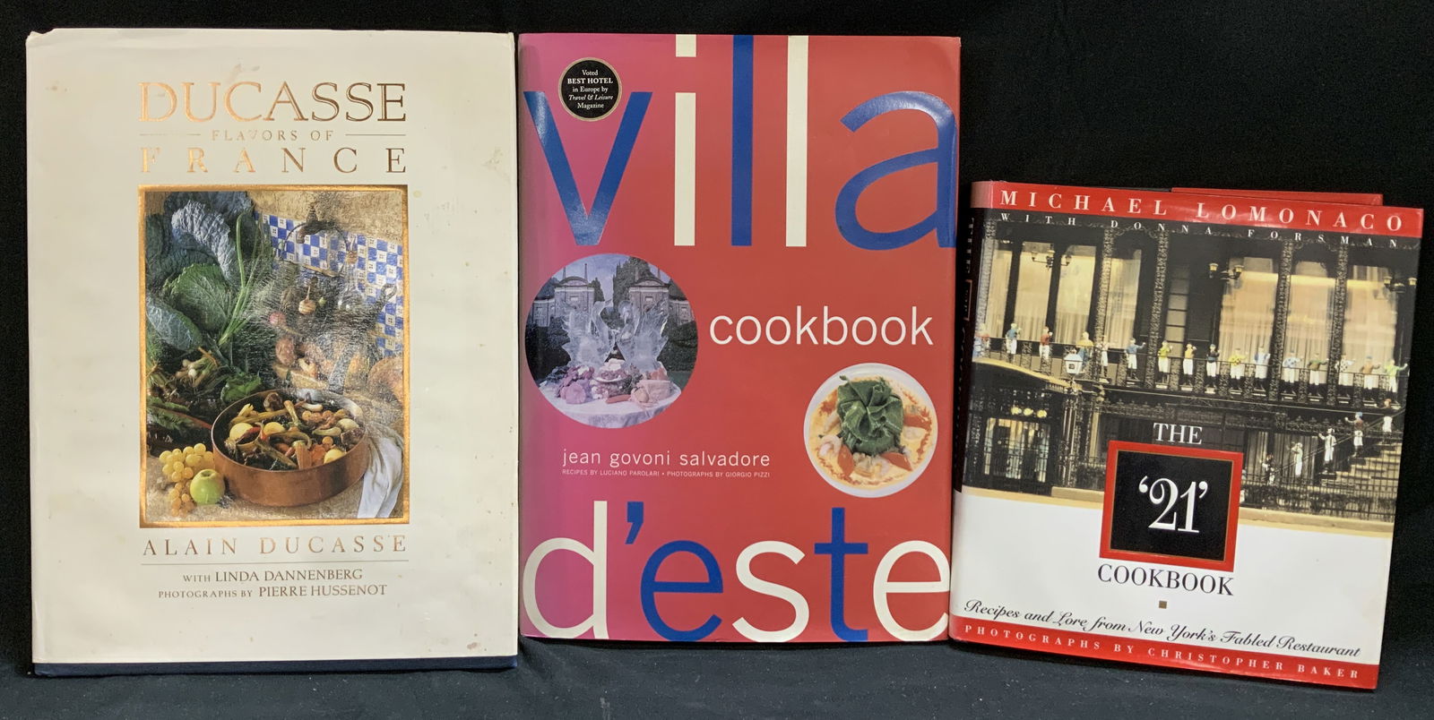 Lot 3 Restaurant Cookbooks 1990s 1st Ed. DUCASSE+ (1 of 14)