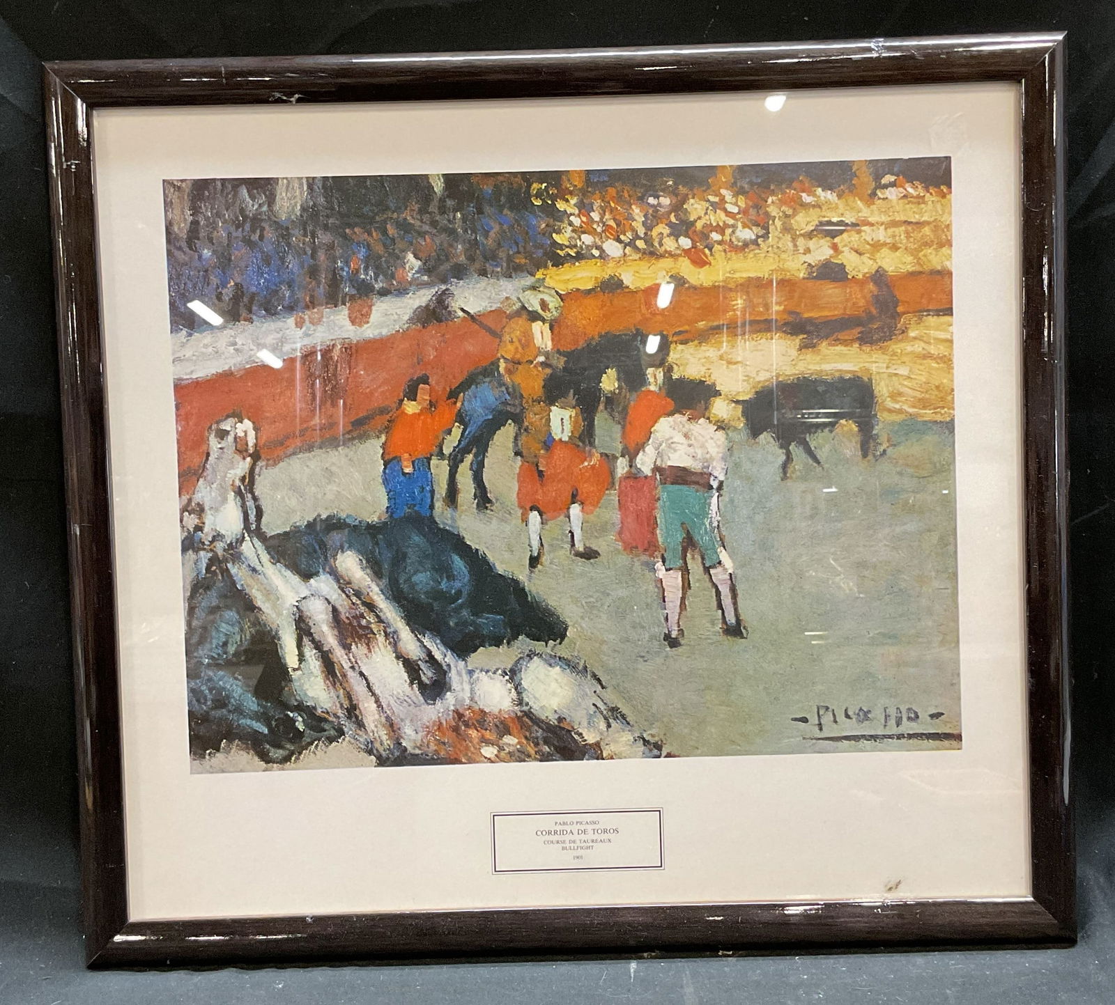 Framed After Picasso Bullfight (1901) Lithograph (1 of 7)
