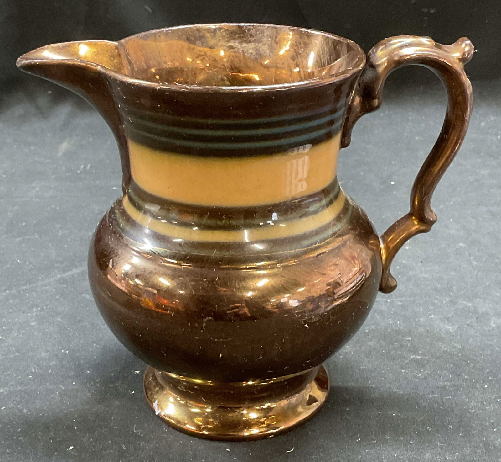 Vintage Banded Lusterware Ceramic Pitcher (1 of 6)