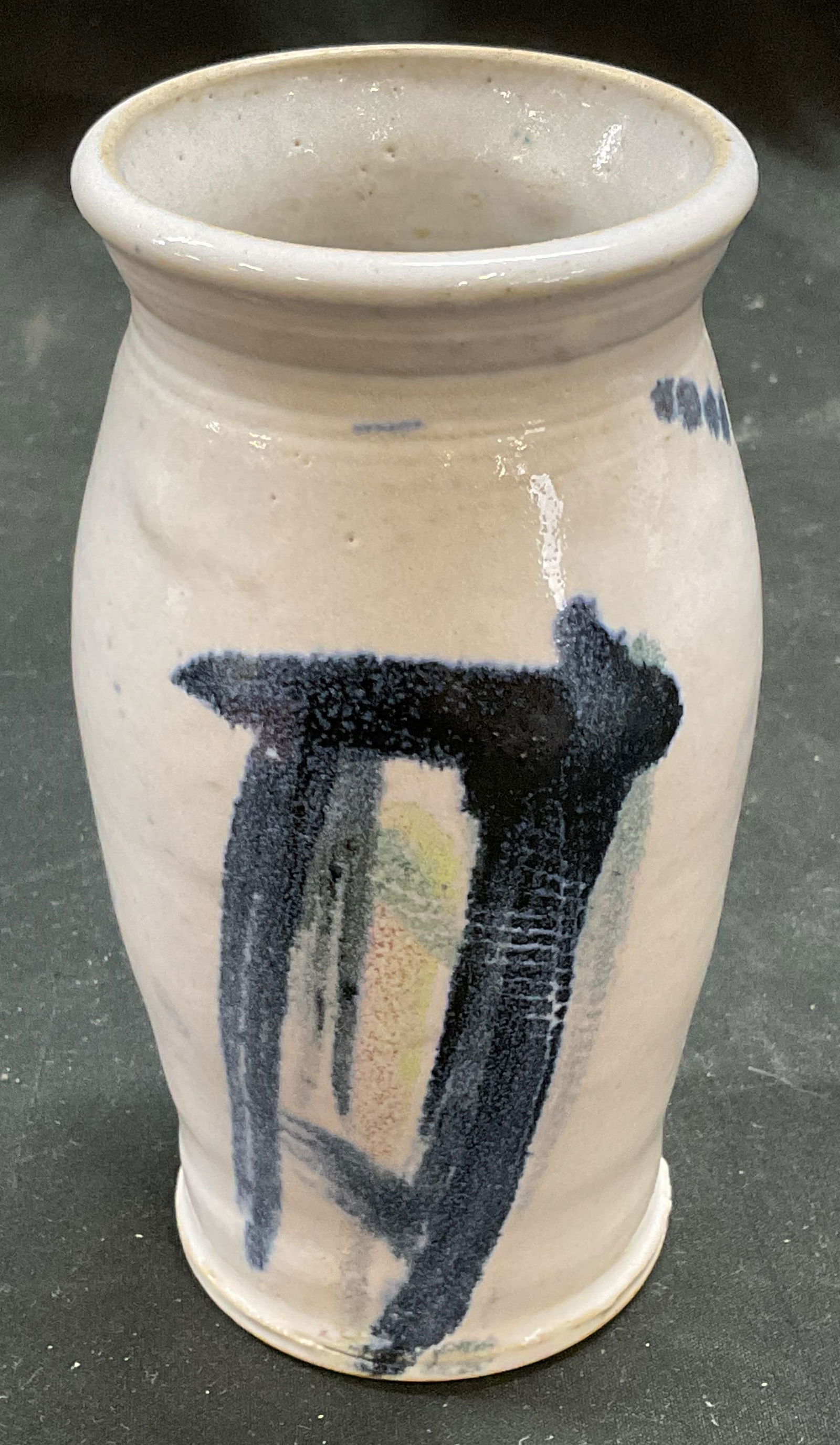 Vintage Blue & White Handmade Ceramic Vase (1 of 6)