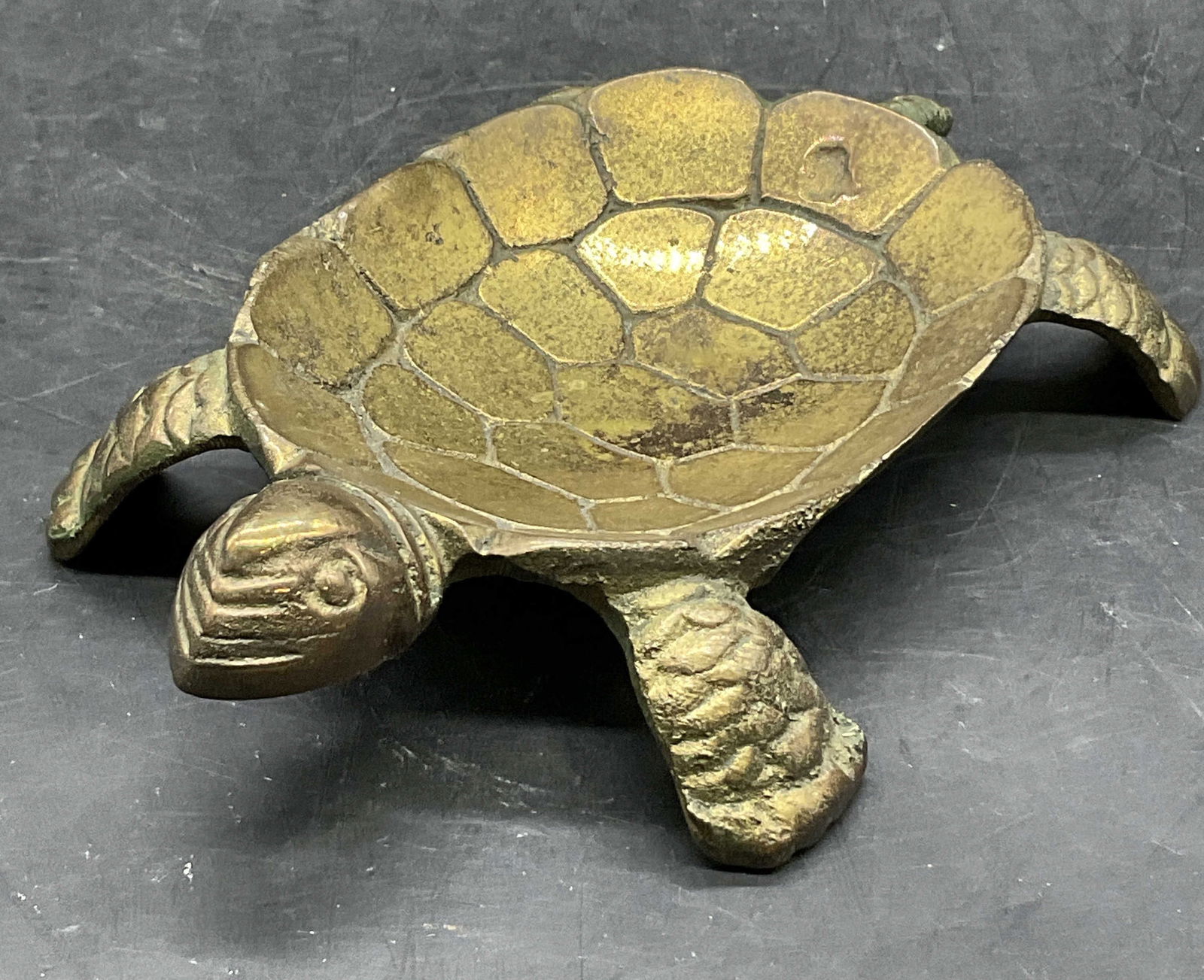 Vintage Brass Turtle Figural Trinket Dish (1 of 8)