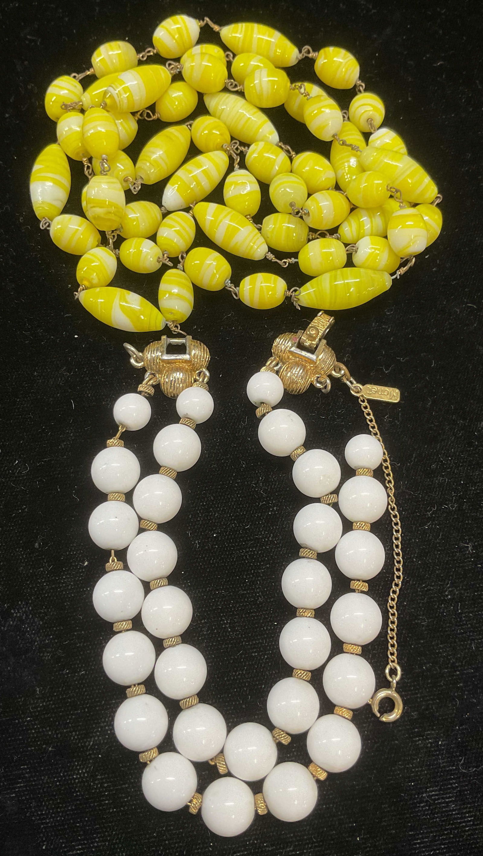 Lot 2 Vtg Bracelet & Art Glass Necklace Monet+ (1 of 6)