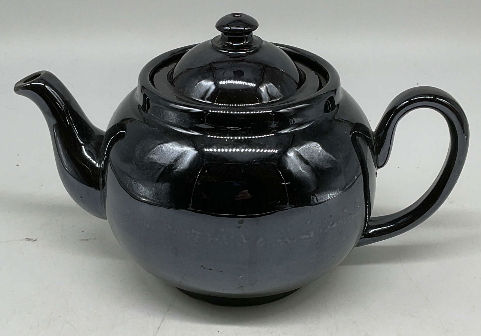 Black Glazed Ceramic Teapot (1 of 7)