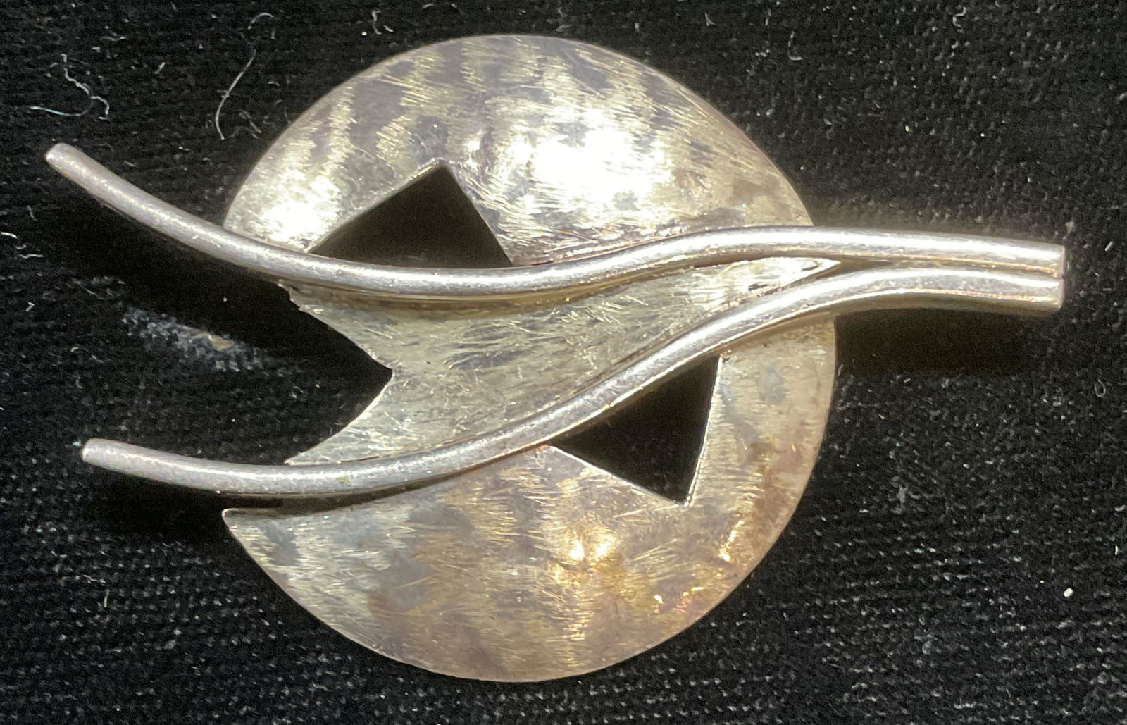 Signed Sterling Silver Modernist Brooch (1 of 7)