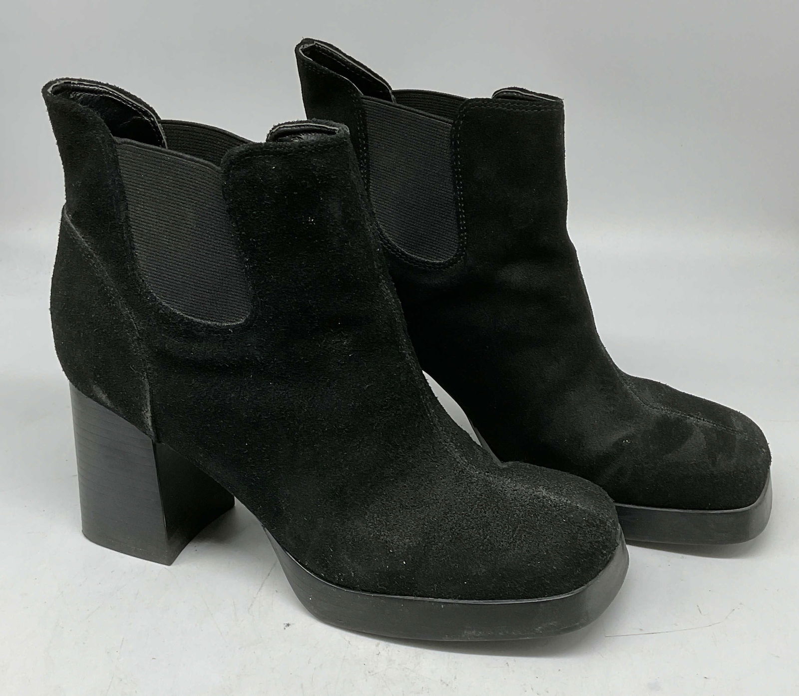 Colin Stuart Black Suede High Heel Boots (1 of 6)