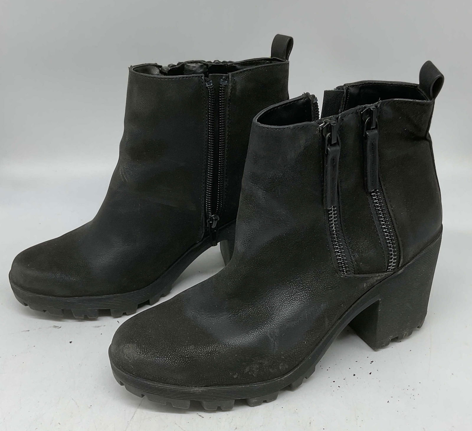 Cooya Black Faux Leather High Heel Boots: Cooya black faux leather high heel boots. Size 7.5. Some scuffing and scratching. Cooya boots, designer boots, high heel boots, black boots, faux leather boots, wearables, 10 cs