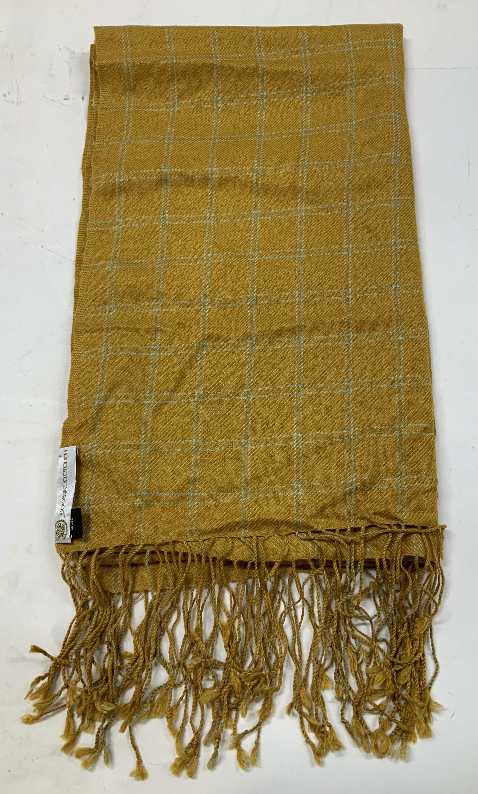 GOKANKOBOTOUCH Yellow Checked Plaid Scarf (1 of 6)