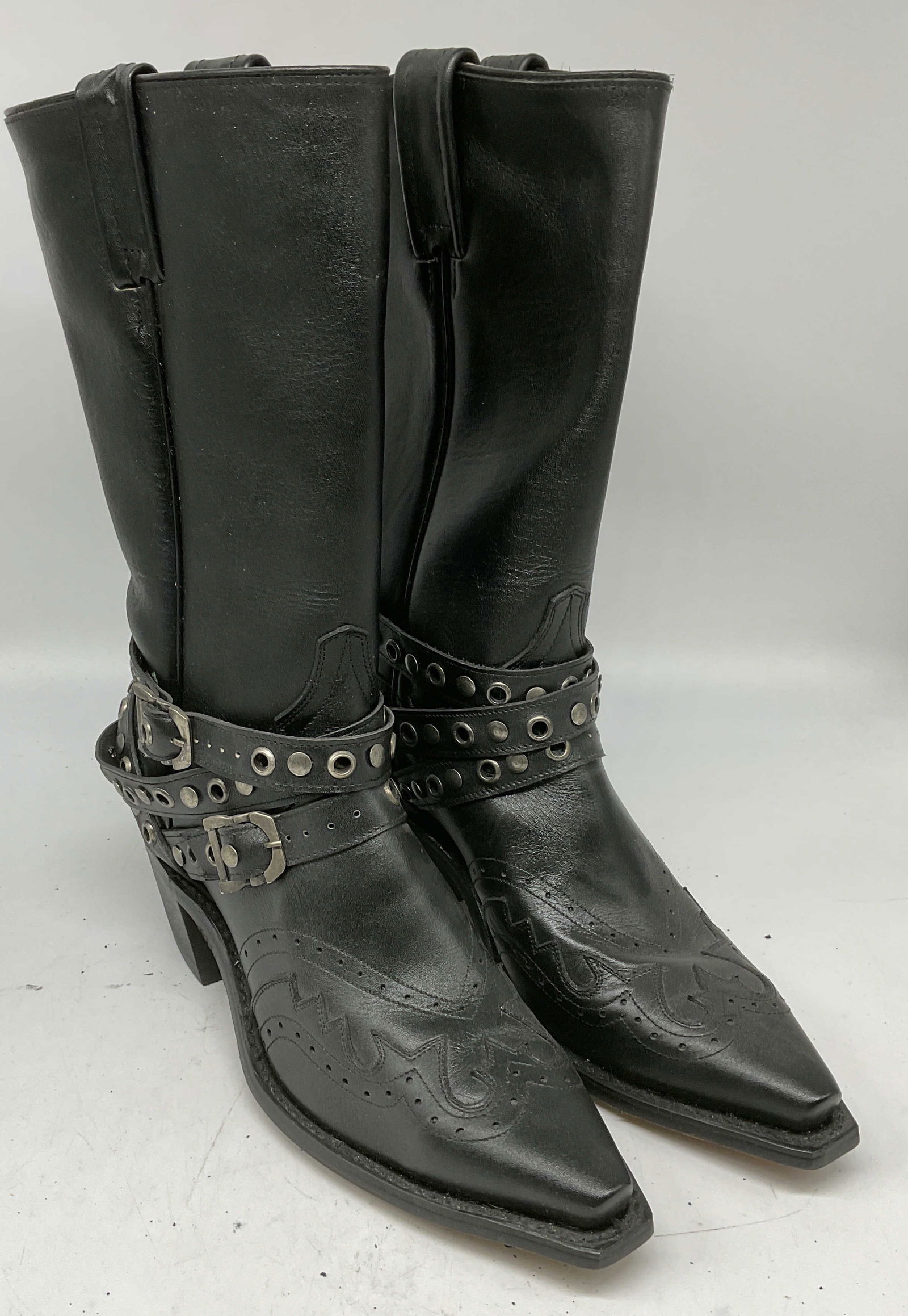 Code West Black Leather Western Boots NWOT (1 of 6)